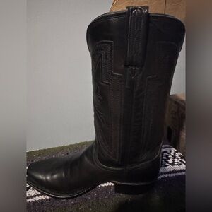Lucchese Black Western Leather Boots